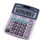 Aurora Silver/Grey 12-Digit Semi-Desk Calculator DT398
