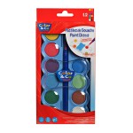 Color & Co - 12 Tempera Discs & Brush